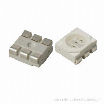 5050 PLCC6 red color SMD LED, 620 to 625nm wavelength, 1.8 to 2.2V working voltage